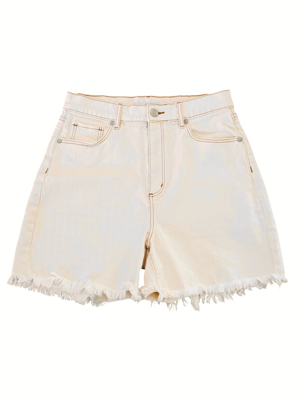 LOFT Fresh Cut High Waist Boyfriend “Whitewashed” Shorts Heavily Frayed Hem
